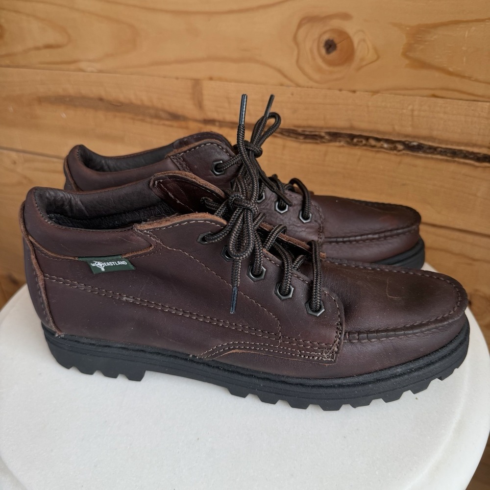 Eastland Camp Moc Chukka Oiled Brown Leather Ankle Boots Women's 8.5m Vtg Y2K‎